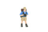  Backpacker, Hiking Man with Binoculars, Rubber Design, Educational, Realistic Figure, Kids, Toys, Gift, 2 1/4 inches tall. F1997 B103