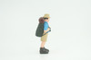 Backpacker, Hiking Man with Binoculars,  Rubber Design, Educational, Realistic Figure, Kids, Toys, Gift,    2 1/4 inches tall.     F1997 B103
