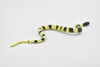 Snake, Banded Krait Snake, Rubber Reptile, Educational, Realistic Hand Painted, Figure, Lifelike Model, Figurine, Replica, Gift,     6"      F2040 B39