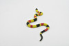Coral Snake, Rubber Reptile, Educational, Realistic Hand Painted, Figure, Lifelike Model, Figurine, Replica, Gift,       5 1/2" 