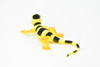 Gecko, Yellow Banded, Lizard, Reptile, Soft Rubber Toy, Realistic, Rainforest, Figure, Model, Replica, Kids, Educational, Gift    7"  F2050 B187