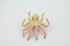 Octopus, Octopuses, Red, Rubber Octopodes, Educational, Realistic Hand Painted, Figure, Lifelike Figurine, Replica, Gift,       2 1/2"     F216 B36