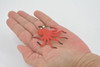 Octopus, Octopuses, Red, Rubber Octopodes, Educational, Realistic Hand Painted, Figure, Lifelike Figurine, Replica, Gift,       2 1/2"     F216 B36