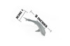 Great White Shark, Curved, Very Nice Rubber Replica     3"   -   F224 B36
