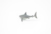 Great White Shark, Curved, Very Nice Rubber Replica     3"   -   F224 B36