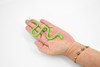Snake, Western Smooth Green Snake, Rubber Reptile, Educational, Realistic Hand Painted, Figure, Lifelike Model, Figurine, Replica, Gift,     5"    F3006 B39
