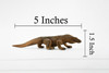 Komodo Dragon, Brown, Lizard, Very Nice Rubber Reptile, Educational, Hand Painted, Realistic, Replica, Toys, Kids, Gift,    5 Inches. 