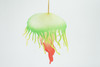 Jellyfish, Sea Jelly, Green and Red, Gelatinous zooplankton, Rubber, Jelly fish, Design, Educational, Figure, Lifelike, Model, Replica, Gift,    3 1/2"      F3386 B106