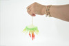 Jellyfish, Sea Jelly, Green and Red, Gelatinous zooplankton, Rubber, Jelly fish, Design, Educational, Figure, Lifelike, Model, Replica, Gift,    3 1/2"      F3386 B106