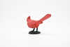 Cardinal Bird, Very Nice Rubber Bird, Educational, Realistic, Hand Painted, Figure, Lifelike Model, Figurine, Replica, Gift,   2 1/2"    F3390 B27