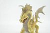 Dragon, Golden Dragon, Museum Quality, Highly Detaied, Hand Painted, Myth, Fantasy, Plastic, Educational, Realistic, Figure, Lifelike Figurine, Gift,      7"      F3423 B356