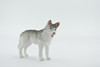Huskie, Alaskan Husky Sled Dog, Canine, High Quality, Rubber, Hand Painted, Realistic, Figure, Model, Replica, Toy, Kids, Educational, Gift,      2"  