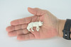 Arctic Wolf, Very Nice Rubber Animal, Educational, Hand Painted, Realistic Figure, Lifelike Wolf, Toy, Kids,  Gift,      2 1/8 Inches.     F3527 B138