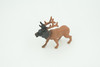 Elk, Wapiti, Very Nice Rubber Animal, Educational, Realistic Figure, Lifelike Model, Figurine, Toy, Kids,  Gift,      2"    F3530 B138