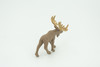 Moose, Very Nice Rubber Animal, Educational, Hand Painted, Realistic Figure, Lifelike Moose Design, Toy, Kids, Gift,     2 1/2 Inches.      F3533 B138