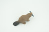 Beaver, Brown Castor, Very Nice Rubber Animal, Educational, Realistic Figure, Lifelike Model, Figurine, Toy, Kids,  Gift,    2 1/4 Inches.      F3534 B138