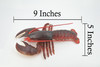 Lobster, East Coast, Maine, Red, Hard Rubber Crustaceans, Educational, Figure, Lifelike, Model, Replica, Gift,     9"  F4070 B91
