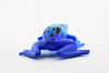 Frog, Blue Poison Dart Frog,  Plastic Toy, Realistic, Rainforest, Figure, Model, Replica, Kids, Educational, Gift,       2"    F4090 B54