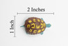 Turtle, Box Turtle, Tortoise, Rubber Reptile, Educational, Realistic, Hand Painted, Figure, Lifelike Model, Figurine, Replica,     2 Inches.