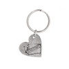 Heart Shape Washington  Pewter Keychain, A1016KC