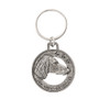 Dachshund Long Hair Pewter Keychain, D066KC