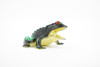 Frog, Black and Green Toad, Rubber Toy, Realistic, Rainforest, Figure, Model, Replica, Kids, Educational, Gift,     3"     F6086 B3