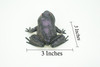 Frog, Black Frog, Toad, Rubber Toy, Realistic, Rainforest Amphibian, Figure, Model, Replica, Kids, Educational, Gift,     3"    F6091 B3