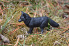 Fox, Black, Very Nice Plastic Animal, Educational, Toy, Kids, Realistic Figure, Lifelike Model, Figurine, Replica, Gift,      3 1/2"     F762 B624