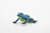 Blue Poison Dart Frog, Arrow Frog, Very Nice Plastic Design, Educational, Diorama, Realistic Figure, Lifelike, Replica, Toy, Kids, Gift,   1 1/2 Inches.     CWG16 B47