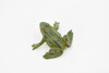 Frog, Green, Plastic Toy, Realistic, Figure, Model, Replica, Kids, Educational, Gift,    1 1/2"     CWG18 B47