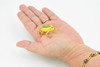 Frog, Yellow with Green Stripe Frog, Plastic Toy, Realistic, Figure, Model, Replica, Kids, Educational, Gift,    1 1/2"     CWG24 B47