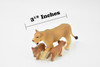 Lioness with two Cubs, Museum Quality Plastic Replica   3.5"L x 1.5"T  -  F089 B383