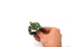 Snake, Bracelet, Emerald Boa, Coiled, Rubber Reptile, Educational, Realistic Hand Painted, Figure, Lifelike Model, Figurine, Replica,     2 1/2 Inches.