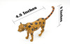 Leopard, Movable Parts, Very Nice Plastic Replica  4 1/2"  -  F060 B193