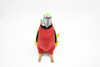 Parrot, Green Wings / Red Body Very Nice Plush Bird   14"    F1231 B86