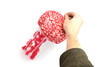 Jellyfish, Red, Sea Jelly, Stuffed Animal, Educational, Plush, Realistic Figure, Lifelike Model, Replica, Gift,     14"    F4352 B427