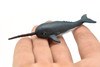 Narwhal Whale, Very Nice Plastic Replica  3"Long   ~  F3905-B9