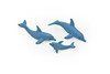 Dolphin Family, Set of 3, Very Nice Rubber Design, Educational, Realistic Figure, Lifelike, Replica,Toy, Kids, Gift,   3 Inches.