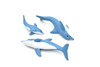 Dolphin Family, Set of 3, Very Nice Rubber Design, Educational, Realistic Figure, Lifelike, Replica,Toy, Kids, Gift,   3"   F3915 B619