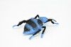 Beetle, Blue and Black, Very Nice Rubber Replica   5" - CWG85 B153