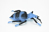 Beetle, Blue and Black, Very Nice Rubber Replica   5" - CWG85 B153