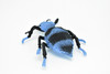 Beetle, Blue and Black, Very Nice Rubber Replica   5" - CWG85 B153