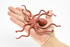 Octopus, Reddish Brown, Octopus, Octopuses, Rubber, Octopodes, Educational, Realistic Hand Painted, Figure, Lifelike Figurine, Replica, Gift,   5 1/2"    CWG88 B238