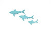 Great white Shark, Set of Three, Very Nice Rubber Design, Educational, Realistic Figure, Lifelike, Replica, Toy, Kids, Gift,   4 Inches.    F3913 B619