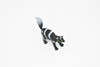 Skunk, Striped, Very Nice Plastic Animal Toy, Figure, Model, Figurine, Educational, Animal, Kids, Gift ,    2 1/2 "    CWG126 B238