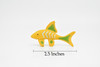 Fish, Coral, Realistic Plastic Yellow Tropical Fish Model, Toy, Kids Educational Gift, Animal, Figure    2 1/2"      CWG135 BB28