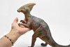 Parasaurolophus, Late Cretaceous, Dinosaur, Museum Quality, Realistic, Educational, Hand Painted, Lifelike Design, Diorama Model, Replica, Toy,  14 Inches 