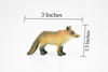 Red Fox, Canidae, Vulpes vulpes, Hand Painted, Realistic, Very Nice Plastic Design, Caninds, Animal,  Educational, Diorama Model, Lifelike, Toy, 3 Inches. 