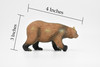 Grizzly Bear, North American brown bear, Museum Quality, Hand Painted, Plastic Animal, Educational, Realistic, Lifelike Diorama Model, Toy, Kids,  4 Inches.  