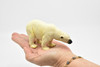 Polar Bear, White bear, Nauq, Nanook, Museum Quality, Hand Painted, Plastic Animal, Educational, Realistic, Diorama Model, Toy, Kids,  5 Inches. 